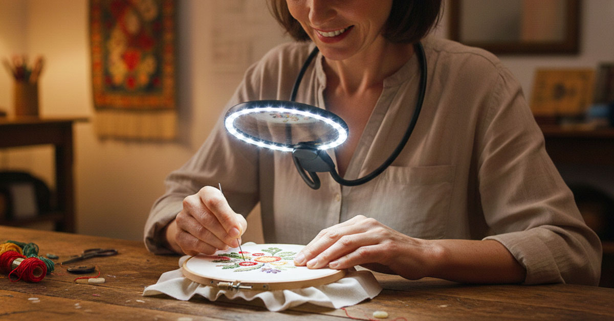 Hands-Free Magnification Keeps Both Hands Working